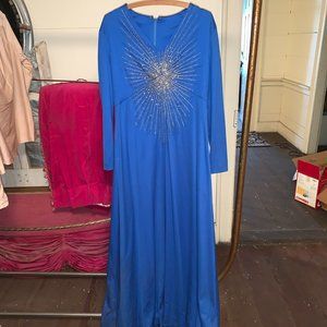 Ladies Vintage Blue Dress